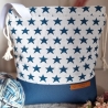 Projektbeutel/Projekttasche blaue Sterne