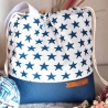 Projektbeutel/Projekttasche blaue Sterne