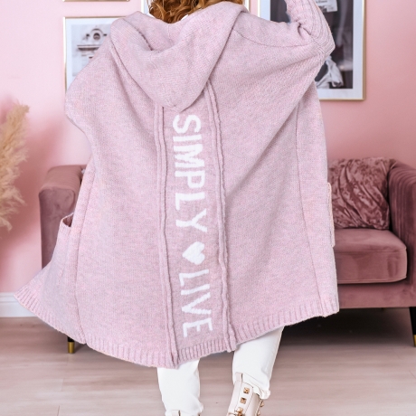 Oversize Strickmantel lang Strickjacke Simply live Cardigan M-2XL