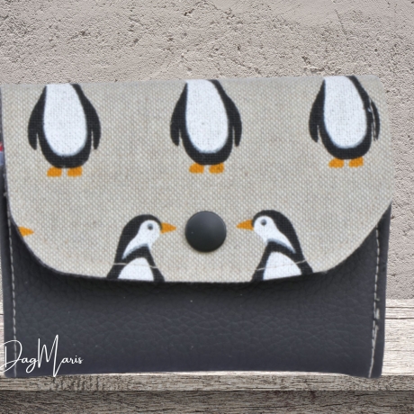 Geldbörse/Geldbeutel/Portemonnaie/ klein /mini /Pinguin/beige
