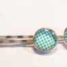 2 Haarklammern PUNKTE Cabochons 12mm Glas Haarpangen