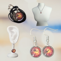 Schmuckset mit Motivstein