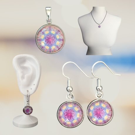 Schmuckset mit Motivstein