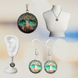 Schmuckset mit Motivstein