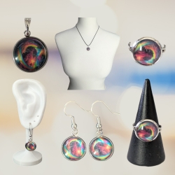 Schmuckset mit Motivstein