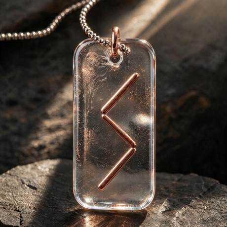 Sowilo Amulett – Sonnenrune Kupfer | UV-Harz | Runic Collection