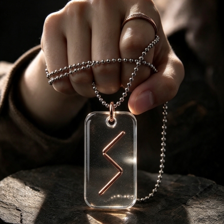 Sowilo Amulett – Sonnenrune Kupfer | UV-Harz | Runic Collection