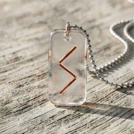 Sowilo Amulett – Sonnenrune Kupfer | UV-Harz | Runic Collection