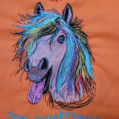 Crazy Horse - MIT Spruch  - Größe 12.85x19.76 cm