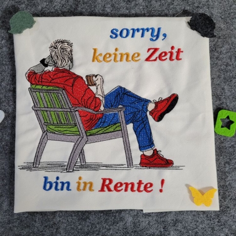 keine Zeit - Mann... - 18.86 x 18.16 cm