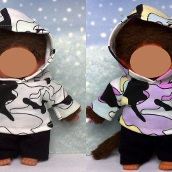 2Tg Wechselt die Farbe bei UV Licht passend für Äffchen 20 cm Neu