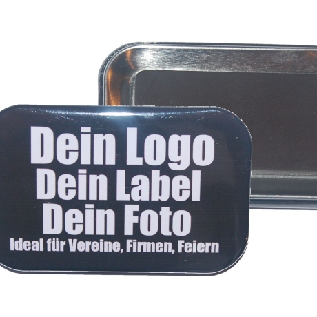 50 x Kühlschrankmagnet eckig rechteckig Logo Firma Verein Foto