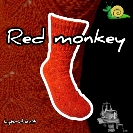 Red monkey - Mustersocke in Gr.41