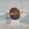 Ring aus Holz – alte Eiche mit Kupfer auf 925 Silber