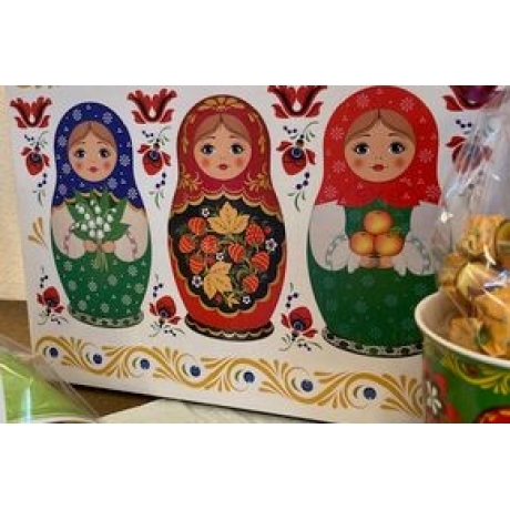 3 Matr.-Becher + je 1 Beutel mit 250 gr. Korivka-Karamellen