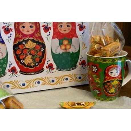 3 Matr.-Becher + je 1 Beutel mit 250 gr. Korivka-Karamellen