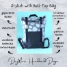Rucksack/Rollrucksack/Roll Top/Damenrucksack/blau /Cityrucksack