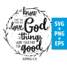 Druckdatei, SVG EPS PNG, all things for good, romans 8 28