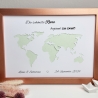 personalisiertes Geldgeschenk - Weltkarte - zur Hochzeit