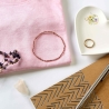 Hämatit Armband Perlen roségold schlicht & elastisch