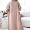 Oversized Strickmantel lang Strickjacke Cardigan Weste Puder S-XL