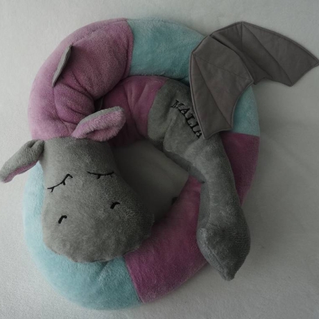 Bettschlange Drache, Puckschnecke, Bettrolle, Wickeltischrolle