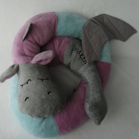 Bettschlange Drache, Puckschnecke, Bettrolle, Wickeltischrolle
