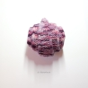 Schal, rosa meliert, modern, schlank, kurz, handgestrickt
