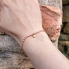 Armband mit Herz aus Hämatit in Roségold – Persönliches Geschenk