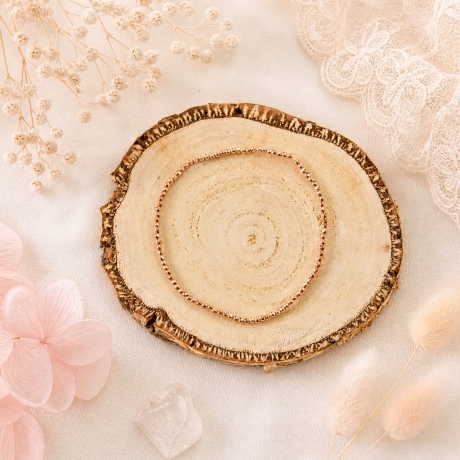 Hämatit Armband Perlen roségold schlicht & elastisch