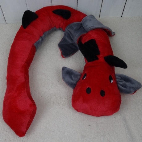 Bettschlange Drache, Puckschnecke, Bettrolle, Wickeltischrolle