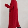 Oversized Strickmantel lang Strickjacke Cardigan Weste Rot S - XL
