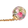 Halskette Blüten Schleierkraut in Resin gold