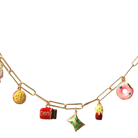 Halskette Fastfood Cheatday Charm Burger Eis Pommes Frauen 