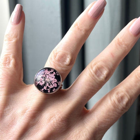 Ring Blüten Dillblüte Geschenk Frau Trauzeugin Brautschmuck