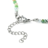 Damen Halskette Perlenkette grün Kette bunt