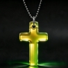 Thermochrom Kreuz-Amulett Cyan Greenyellow TemperaturFarbwechsel 