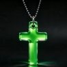 Thermochrom Kreuz-Amulett Cyan Greenyellow TemperaturFarbwechsel 