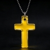 Thermochrom Kreuz-Amulett Rot-Orange-Gelb Temperatur-Farbwechsel 