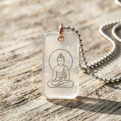 Buddha Amulett m. Schimmer handgefertigt Harz | Lumina Collection