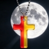 Thermochrom Kreuz-Amulett Rot-Orange-Gelb Temperatur-Farbwechsel 