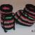 Babyschuhe gestrickt, schwarz/pink/grün 9,5cm