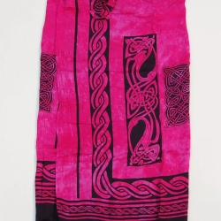 Damen-Wickelrock mit 2 Bändern + Fransen, 110x75 cm, neu