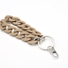 Schlüsselanhänger mit Karabiner Beige