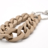 Schlüsselanhänger mit Karabiner Beige