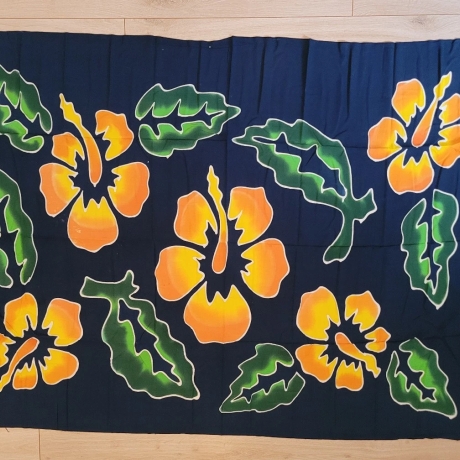 Wickelrock Flower/Blumen Handarbeit Bali, fransenlos