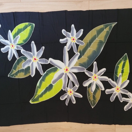 Wickelrock Flower/Blumen Handarbeit Bali, fransenlos