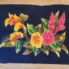Wickelrock Blumen + Sarongschnalle, 115x165 cm, neu
