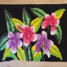 Wickelrock Blumen + Sarongschnalle, 115x165 cm, neu