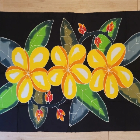 Wickelrock Blumen + Sarongschnalle, 115x165 cm, neu